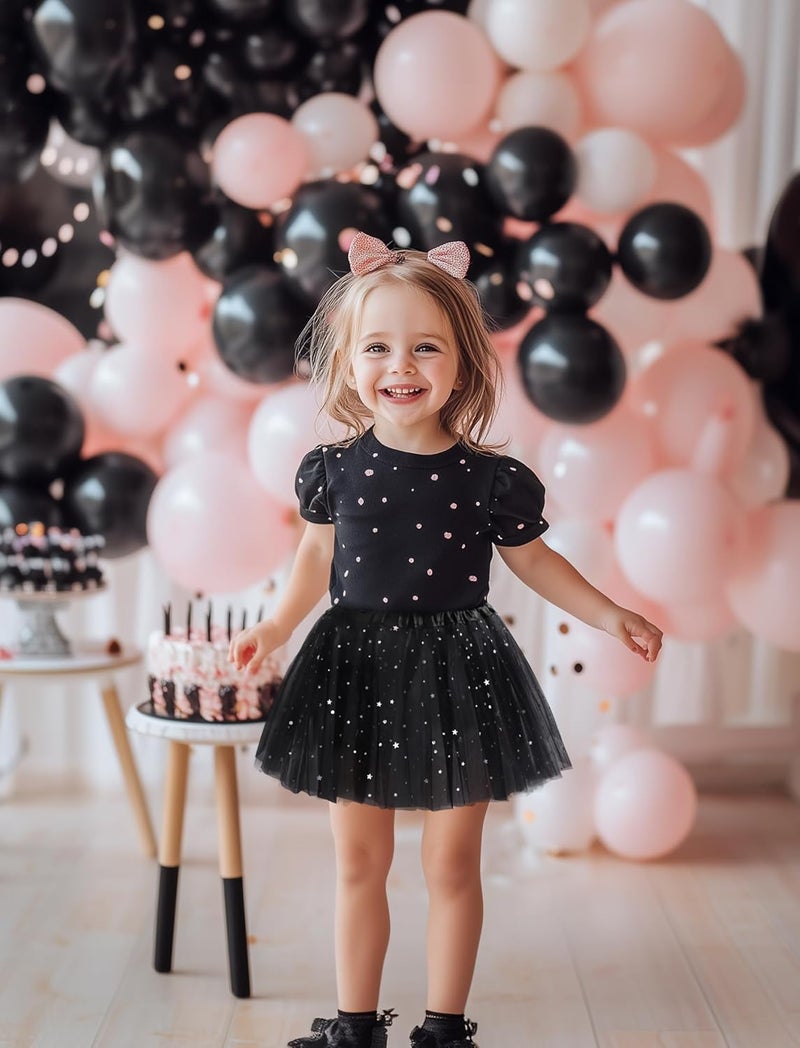Lainlight Store Tutu for Girls Stars Sequins Princess Ballet Dress Tulle Skirt for Girls 4-12 Years 3 Layered - Image 5